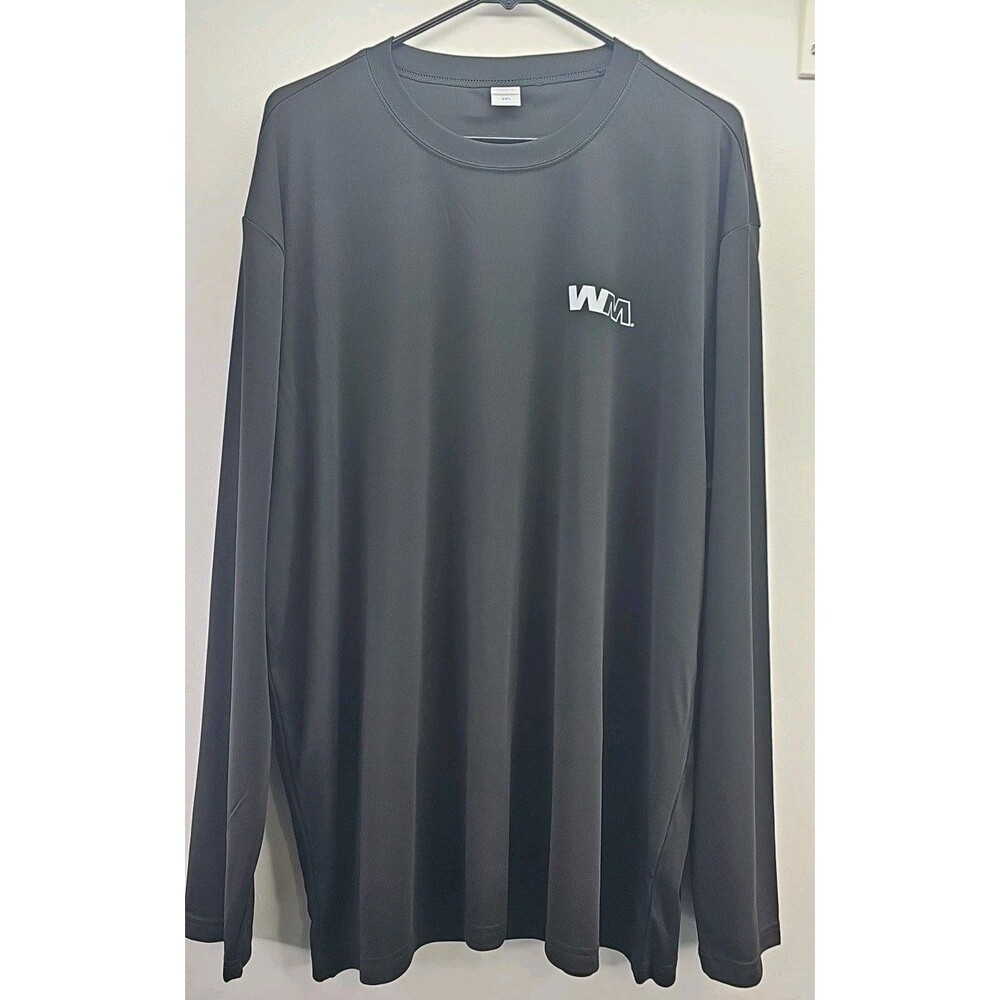 Waste Management Shirt Men XXL (2XL) Black Pullover Long Sleeve Tee Shirt